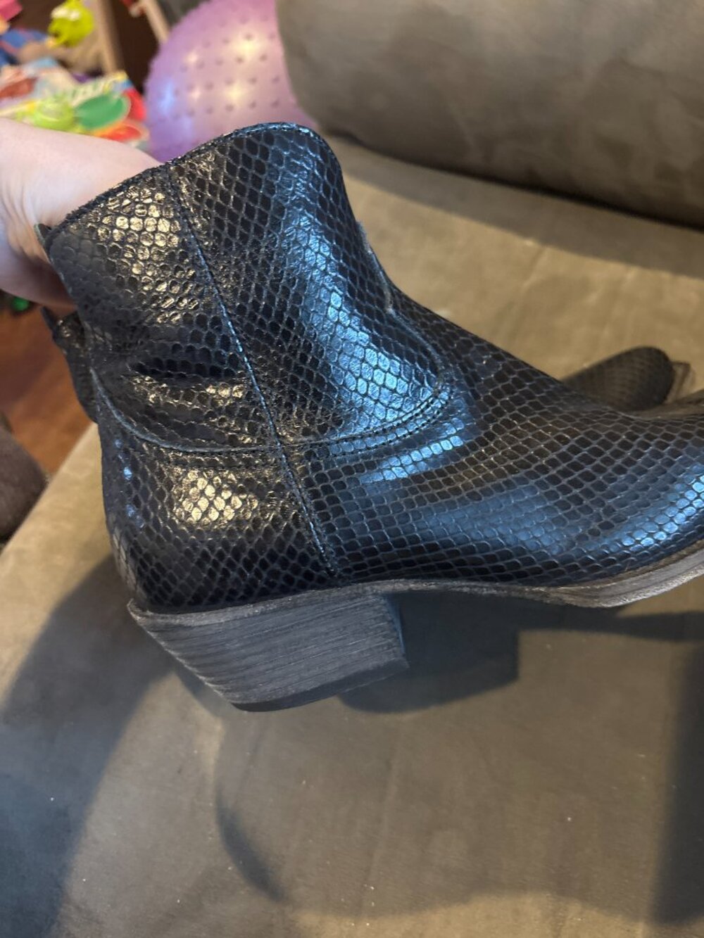 To Boot New York Adam Derrick black snakeskin ankle boots - Picture 4 of 7